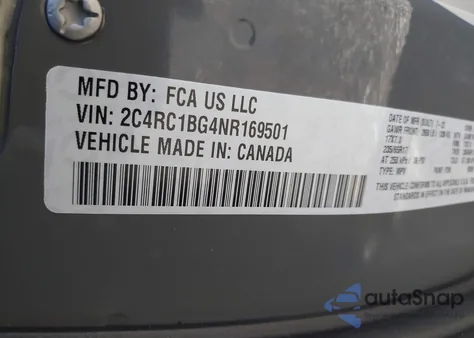 2022 Chrysler Pacifica Touring L z USA, uszkodzony, nr VIN 2C4RC1BG4NR169501